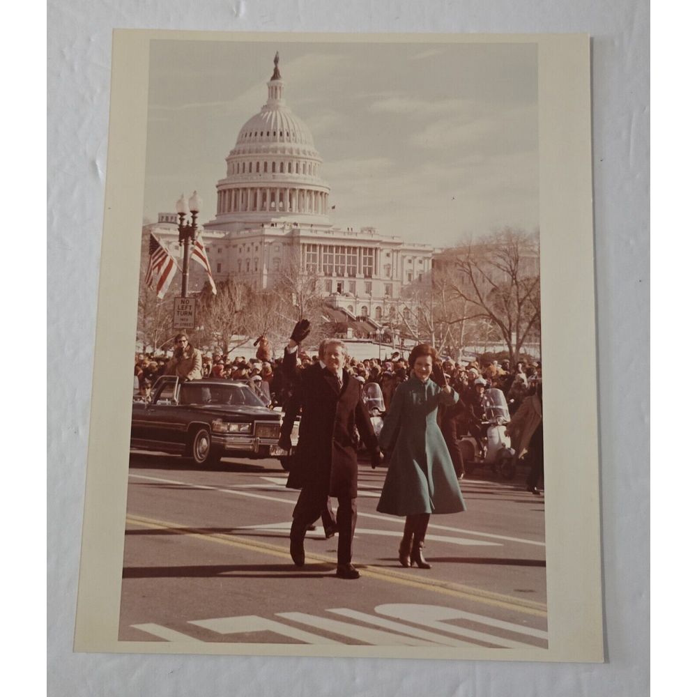Jimmy Carter and Rosalynn Carter Picture 8x10 w/ Official Stamp‎